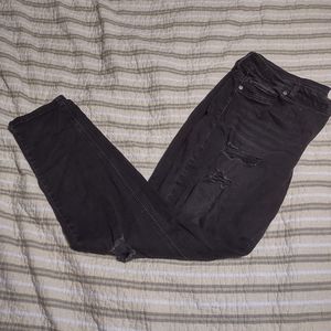 Maurice's Black Ripped Jeggings